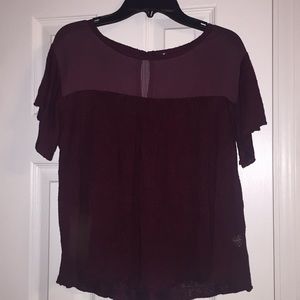 Maroon Babydoll Shirt